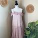 American Eagle Outfitters Dresses | American Eagle Studio One Shoulder Maxi Dress | Color: Pink/White | Size: Xs