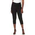 Plus Size Women's Comfort Waist Stretch Denim Capris by Jessica London in Black (Size 22) Pull On Jeans Stretch Denim Jeggings