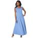 Plus Size Women's Crochet-Detailed Dress by Jessica London in French Blue (Size 22) Maxi Length