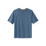 Men's Big & Tall Heavyweight Jersey Crewneck T-Shirt by Boulder Creek in Slate Blue (Size 7XL)