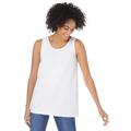 Plus Size Women's Scoopneck Tank by Woman Within in White (Size 5X) Top