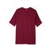 Men's Big & Tall Shrink-Less™ Lightweight Longer-Length V-neck T-shirt by KingSize in Rich Burgundy (Size 8XL)