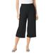 Plus Size Women's 7-Day Knit Culotte by Woman Within in Black (Size 22/24) Pants