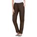Plus Size Women's Straight Leg Fineline Jean by Woman Within in Chocolate (Size 16 T)