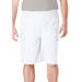 Men's Big & Tall Full Elastic Waist Gauze Cargo Shorts by KS Island in White (Size XL)