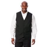 Men's Big & Tall KS Signature Easy Movement® 5-Button Suit Vest by KS Signature in Black (Size 58)