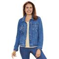 Plus Size Women's Stretch Denim Jacket by Woman Within in Medium Stonewash (Size 18 W)