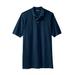 Men's Big & Tall Longer-Length Shrink-Less™ Piqué Polo Shirt by KingSize in Navy (Size 5XL)