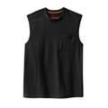 Men's Big & Tall Boulder Creek® Heavyweight Pocket Muscle Tee by Boulder Creek in Black (Size 5XL) Shirt