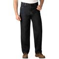 Men's Big & Tall Expandable Waist Relaxed Fit Jeans by KingSize in Black Denim (Size 46 40)