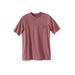 Men's Big & Tall Shrink-Less™ Lightweight Pocket Crewneck T-Shirt by KingSize in Ash Pink (Size 9XL)