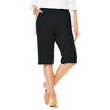 Plus Size Women's 7-Day Knit Bermuda Shorts by Woman Within in Black (Size S)