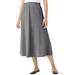 Plus Size Women's 7-Day Knit A-Line Skirt by Woman Within in Medium Heather Grey (Size 2X)