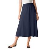 Plus Size Women's 7-Day Knit A-Line Skirt by Woman Within in Navy (Size 4X)