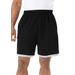 Men's Big & Tall Layered Look Lightweight Jersey Shorts by KingSize in Black (Size XL)