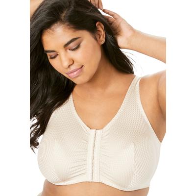 Plus Size Women's Marlene Lounge Front-Close Wireless Bra by Leading Lady in Beige Nude (Size 54 B/C/D)