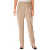 Plus Size Women's Elastic-Waist Soft Knit Pant by Woman Within in New Khaki (Size 22 W)