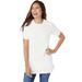 Plus Size Women's Thermal Short-Sleeve Satin-Trim Tee by Woman Within in White (Size 1X) Shirt