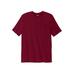 Men's Big & Tall Shrink-Less™ Lightweight Pocket Crewneck T-Shirt by KingSize in Rich Burgundy (Size 2XL)