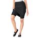 Plus Size Women's Stretch Cotton Skort by Woman Within in Heather Charcoal (Size 4X)