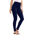 Plus Size Women's Ankle-Length Essential Stretch Legging by Roaman's in Navy (Size L) Activewear Workout Yoga Pants