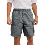 Men's Big & Tall 8" Moisture Wicking Cargo Shorts by KingSize in Steel (Size 4XL)