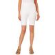 Plus Size Women's Essential Stretch Bike Short by Roaman's in White (Size S) Cycle Gym Workout