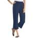 Plus Size Women's 7-Day Knit Capri by Woman Within in Navy (Size 4X) Pants
