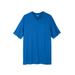 Men's Big & Tall Shrink-Less™ Lightweight Longer-Length V-neck T-shirt by KingSize in Royal Blue (Size XL)