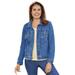 Plus Size Women's Stretch Denim Jacket by Woman Within in Medium Stonewash (Size 32 W)