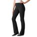 Plus Size Women's Stretch Cotton Side-Stripe Bootcut Pant by Woman Within in Black Black (Size 2X)