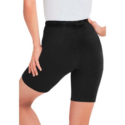 Plus Size Women's Stretch Cotton Bike Short by Woman Within in Black (Size L)