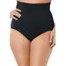 Plus Size Women's Instant Shaper Medium Control Seamless High Waist Brief by Secret Solutions in Black (Size 28/30) Body Shaper