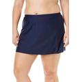 Plus Size Women's Side Slit Swim Skirt by Swimsuits For All in Navy (Size 30)