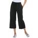Plus Size Women's Sport Knit Capri Pant by Woman Within in Black (Size M)