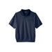 Men's Big & Tall Banded Bottom Polo Shirt by KingSize in Navy (Size 8XL)