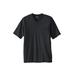 Men's Big & Tall Shrink-Less™ Lightweight V-Neck Pocket T-Shirt by KingSize in Heather Charcoal (Size 5XL)