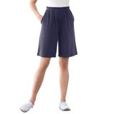 Plus Size Women's 7-Day Knit Short by Woman Within in Navy (Size M)