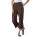 Plus Size Women's 7-Day Knit Capri by Woman Within in Chocolate (Size 6X) Pants