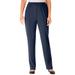 Plus Size Women's Elastic-Waist Soft Knit Pant by Woman Within in Navy (Size 20 W)