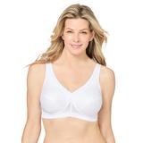 Plus Size Women's Glamorise® Magic Lift® Medium-Impact Wireless Sport Bra 1005 by Glamorise in White (Size 38 F)