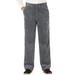 Men's Big & Tall Six-Wale Corduroy Plain Front Pants by KingSize in Steel (Size 46 40)