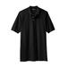 Men's Big & Tall Longer-Length Shrink-Less™ Piqué Polo Shirt by KingSize in Black (Size XL)