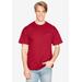Men's Big & Tall Hanes® Beefy-T Pocket T-Shirt by Hanes in Deep Red (Size 2XL)