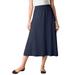 Plus Size Women's 7-Day Knit A-Line Skirt by Woman Within in Navy (Size 1X)