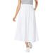 Plus Size Women's 7-Day Knit A-Line Skirt by Woman Within in White (Size M)