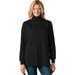 Plus Size Women's Perfect Long-Sleeve Turtleneck Tee by Woman Within in Black (Size M) Shirt