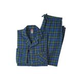 Men's Big & Tall Hanes® Flannel Pajamas by Hanes in Black Watch (Size XL)