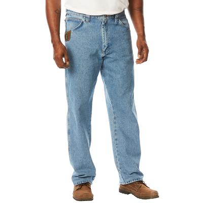 Men's Big & Tall Riggs Workwear Denim Ripstop Carpenter Jeans by Wrangler in Vintage Indigo (Size 42 36)