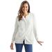 Plus Size Women's Perfect Long-Sleeve Cardigan by Woman Within in Ivory (Size 2X) Sweater